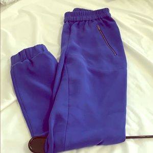Blue dressy joggers